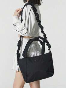 Bolso de hombro/bolso bajo el brazo/bolso de mano/bolso de mano con logotipo de PUMA en forma de nube para mujer. - Negro - Ver 1