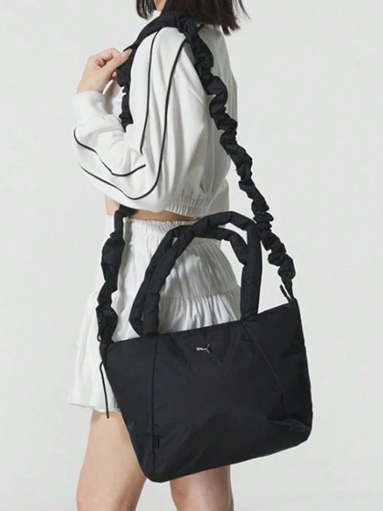 Bolso de hombro/bolso bajo el brazo/bolso de mano/bolso de mano con logotipo de PUMA en forma de nube para mujer. - Negro - Ver 1