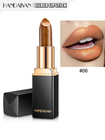  HANDAIYAN Rouge à lèvres pailleté métallique couleur changeante de sirène, convient pour la rentrée scolaire, Halloween, le charme du campus et autres occasions, couleur longue tenue, convient pour le maquillage de fête