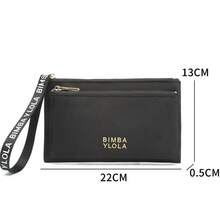 Double-Layered Nylon Wallet With Key Ring, Multi-Zipper Clutch, Portable Card Holder On The Wristband, Casual Style - xanh quân đội - Xem 5