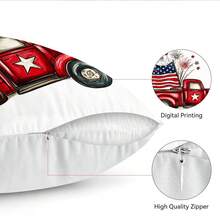 4pcs Independence Day Celebration Pattern Pillow Covers, Single-Sided Printed Pillow Shams, Suitable For Living Room, Bedroom, Home Decor, All Seasons - Multicolor - View 10