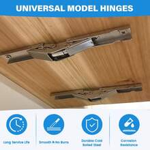 0°-90°-180°自锁折叠铰链，重型折叠支架，适用于桌腿家具，带螺丝 - A - 查看 3