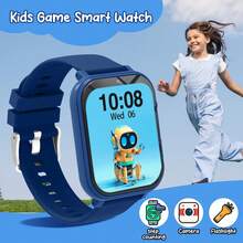 Este reloj inteligente para niños cuenta con una pantalla de 1.83 pulgadas y una batería de 300mAh. Viene con juegos educativos integrados y funciones como linterna LED, cámara y calculadora, lo que lo convierte en una excelente opción para un regalo. - Ver 4