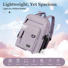 经典基础款旅行背包，带笔记本电脑隔层，大容量防水休闲背包，适用于 14-15.6 英寸笔记本电脑，男女通用大学生背包 - 彩色 - 查看 7