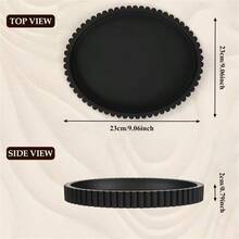 Plateau rond moderne en silicone noir, convient pour la décoration de table basse - décoration minimaliste, centre-pièce idéal pour la décoration de la maison, l'affichage de parfums et les centres d'intérêt de mode, la décoration de bar à café - Multicolore - Voir 7