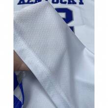 ST John's Shamrocks 男款 SEC 22 号吉尔杰斯-亚历山大白色篮球球衣，刺绣字母训练背心 - 白色 - 查看 7