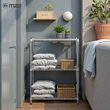 M MZG 500 Lbs Wire Shelf Unit, Space Saving 3-Tier Storage Shelf, Multi-Purpose Organizer Rack For Living Room Decor, Kitchen, Bathroom, Office-Silver 11.8" D X 17.7" W X 26.4" H - Sliver_3-Tier_11.8" D X 17.7" W X 26.4" H - 查看 6