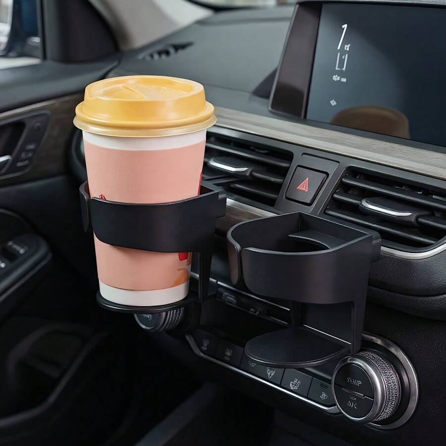 车载空调出风口杯架，多功能饮料架，通用型车载杯架/烟灰缸支架 - 杯架 - 查看 1