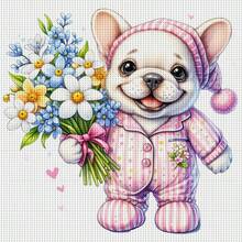 一套 - 可爱的情人节十字绣套件,DIY针线艺术材料,11CT十字绣装饰画,创意手工礼物。完整的家居装饰印花十字绣工艺品,适合家居装饰编织艺术。不含画框。 - 萌寵情人節 - 查看 19