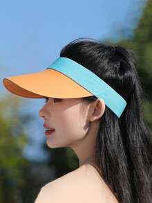 1pc Breathable Quick-Dry Sun Protection Cap, Summer UV-Resistant Mesh Baseball Hat, Soft Crown Casual Unisex Solid Color - Multicolor - View 1