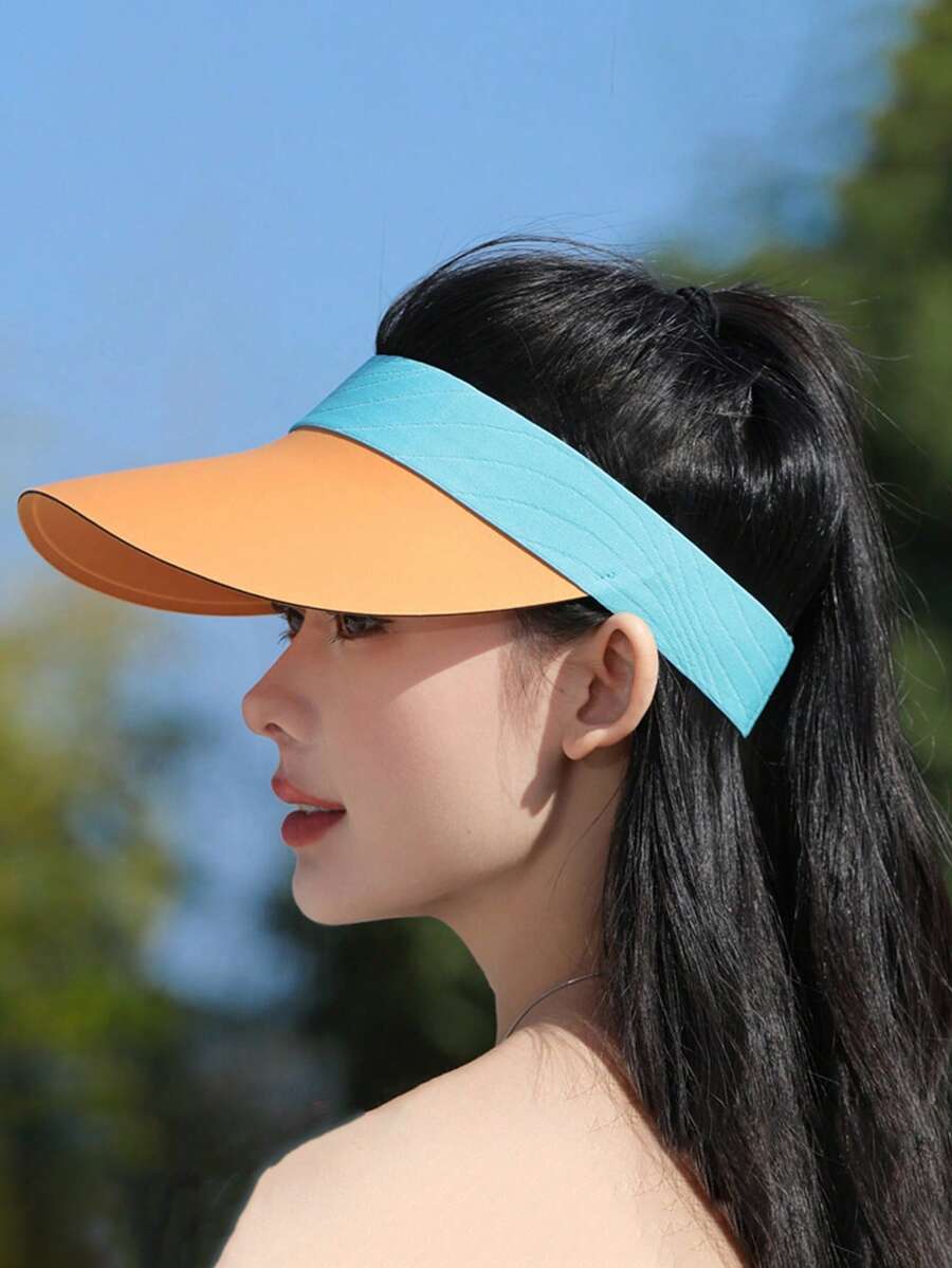 1pc Breathable Quick-Dry Sun Protection Cap, Summer UV-Resistant Mesh Baseball Hat, Soft Crown Casual Unisex Solid Color - Multicolor - View 1
