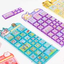 日式可爱动物积木贴纸 可爱猫兔甜点贴纸 文具DIY手工剪贴簿 - 彩色 - 查看 2