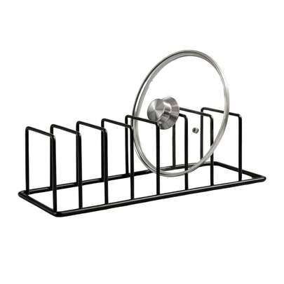Suporte Organizador De Tampas e Pratos Black, 8 Divisões