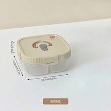 900/920毫升 2/3格便携式方形塑料午餐盒,带提手,可微波炉加热,密封防漏,可装水果沙拉等食物,可重复使用,大容量分隔便当盒,适合学生和成人在学校、办公室、户外露营、野餐、旅行、返校等场合使用。 - 彩色 - 查看 22