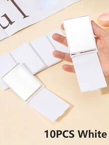 1/10pcs Foldable Portable Square Mirror, Rectangular Stand Mirror, Makeup Mirror, Daily Use Gift For Women & Girls - Multicolor - View 13