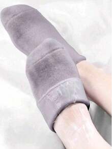 2/1 Pair Reusable Gel Moisturizing Foot Socks - Soft Nourishing Socks, Foot Care Socks, Easy To Clean Lightweight Design, Suitable For Home Foot Care, Cracked Heels And Softening Rough Skin - Multicolor - View 4