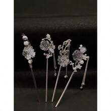 5pcs Vintage Black Elegant New Chinese Style Retro Metal Butterfly Print Tassel Hair Stick Chignon Hair Clip Accessories Hair Bun Hair Pin Hair Bun Maker Bun Hair Piece Hair Styling Pins, Bun Extension, Pins For Hair, School Stuff, Hair Accessories, Head Accessories - Nhiều màu - Xem 5