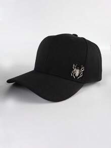 朋克风酷炫金属D形环扣棒球帽，街头风遮阳帽，男女通用款 - 黑色 - 查看 14