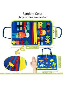 Montessori Busy Board Toy, Sensory Board For Toddlers, Felt Busy Book For Airplane And Car Travel, Tummy Time Toy, Busy Activity Mat For Learning Fine Motor Skills, Birthday Gift For Boys And Girls,Perfect Christmas Gift - Multicolor - View 10