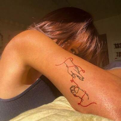 1 Stück wasserfester und wischfester Tattoo Aufkleber, PVC Fake Haustier Bonding Tattoo Aufkleber, geeignet für den täglichen Gebrauch