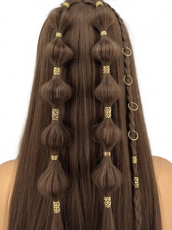 79pcs Adjustable Metal Hair Clips, Hair Accessories, Hair Ties, Hair Braiding Decorations For Girl, Summer