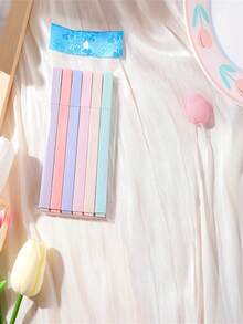 Bộ 6 hoặc 12 bút dạ quang Morandi Retro, đầu bút mềm, thích hợp cho học sinh vẽ nguệch ngoạc và đánh dấu trong học kỳ mới. - Nhiều màu - Xem 12