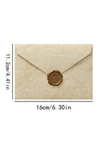 1pc Social Letter Mailing, Letterhead, Envelope - Apricot Yellow - View 4