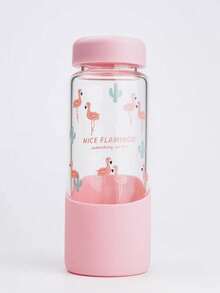 1 chiếc cốc thủy tinh hai lớp hình chim hồng hạc dung tích 500ml, dùng cho văn phòng, đựng sữa/đồ uống. - Nhiều màu - Xem 4