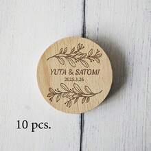 Bộ 10/20 chiếc dụng cụ mở nắp chai bằng gỗ sồi tùy chỉnh, dụng cụ mở nắp chai dán tủ lạnh từ tính cá nhân hóa, dụng cụ mở nắp chai cưới tùy chỉnh, quà tặng cho phù rể, quà lưu niệm tiệc tùng, quà tân gia. - Dụng cụ mở chai bằng gỗ sồi tròn - Xem 12