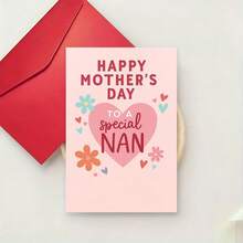 1pc Happy Mother'S Day Card For A Special Nan,Colorful Flowers Perfect For Showing Love And Appreciation To Grandmothers On Mother'S Day Or Any Heartfelt Occasion, Envelope Included - A - View 3