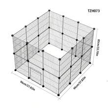DIY Modular Pet Fence Metal Mesh Pet Cage Small Pet Indoor Fence Suitable For Mini Pigs, Guinea Pigs, Hamsters, Small Pets Single Panel Iron Mesh Size 30 * 40 Cm (11.81 * 15.75 Inch) - Multicolor - View 5
