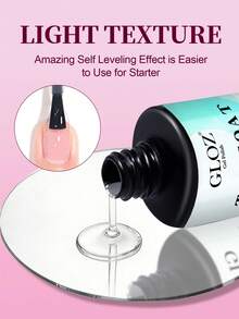 GLOZ Gel Nail Polish Top Coat - No-Wipe Top Coat, High Gloss Long-Lasting Gel Top Coat Suitable For Clear Nail Gel And Acrylic Nails, Suitable For Home DIY And Nail Salon - 無色 - 查看 6