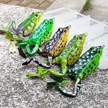 5-Pack Frog Fishing Lures, Weedless Soft Topwater Baits For Bass, Trout, Pike & Snakehead Fishing - 5pcs Frog Lure Set - View 2