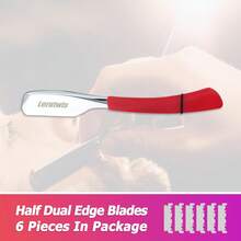 univinlions 6" Rainbow Silver Black Optional Spring Internal Sharp Barber Razor Dual Edge Blade Shaver Beard Face Underarm Body Shaving - Multicolor - View 13