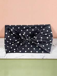 1条全新纯色蝴蝶结波点宽发带，适合日常、节日、运动等场合，防滑透气，弹性运动发带，日常及节日礼物，夏季发饰，沙滩发带，度假吸汗带 - 彩色 - 查看 2