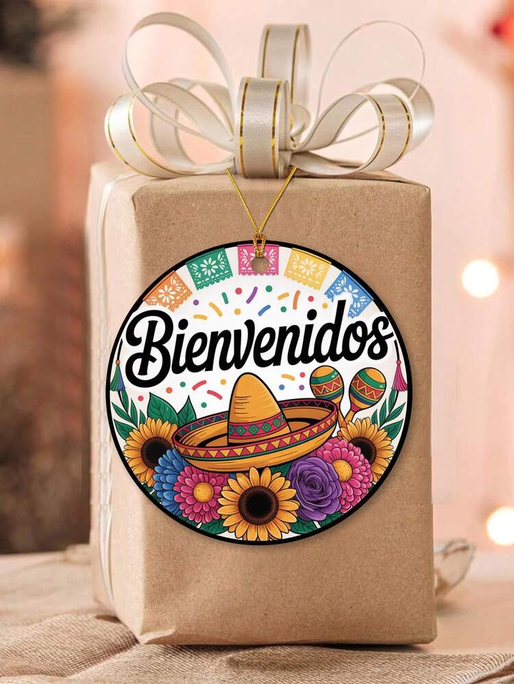 Cinco De Mayo Acrylic Hanging Decor, Sombrero, Lollipop, Sunflower Pattern, Classic Party Decoration - Multicolor - View 7