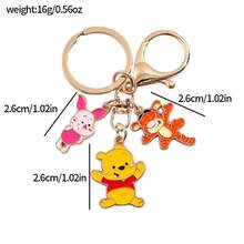 Disney Keychain Cartoon Figure Pooh Bear Love Pendant Keyring Men Women Backpack Jewelry Accessories Gifts - Multicolor - View 7