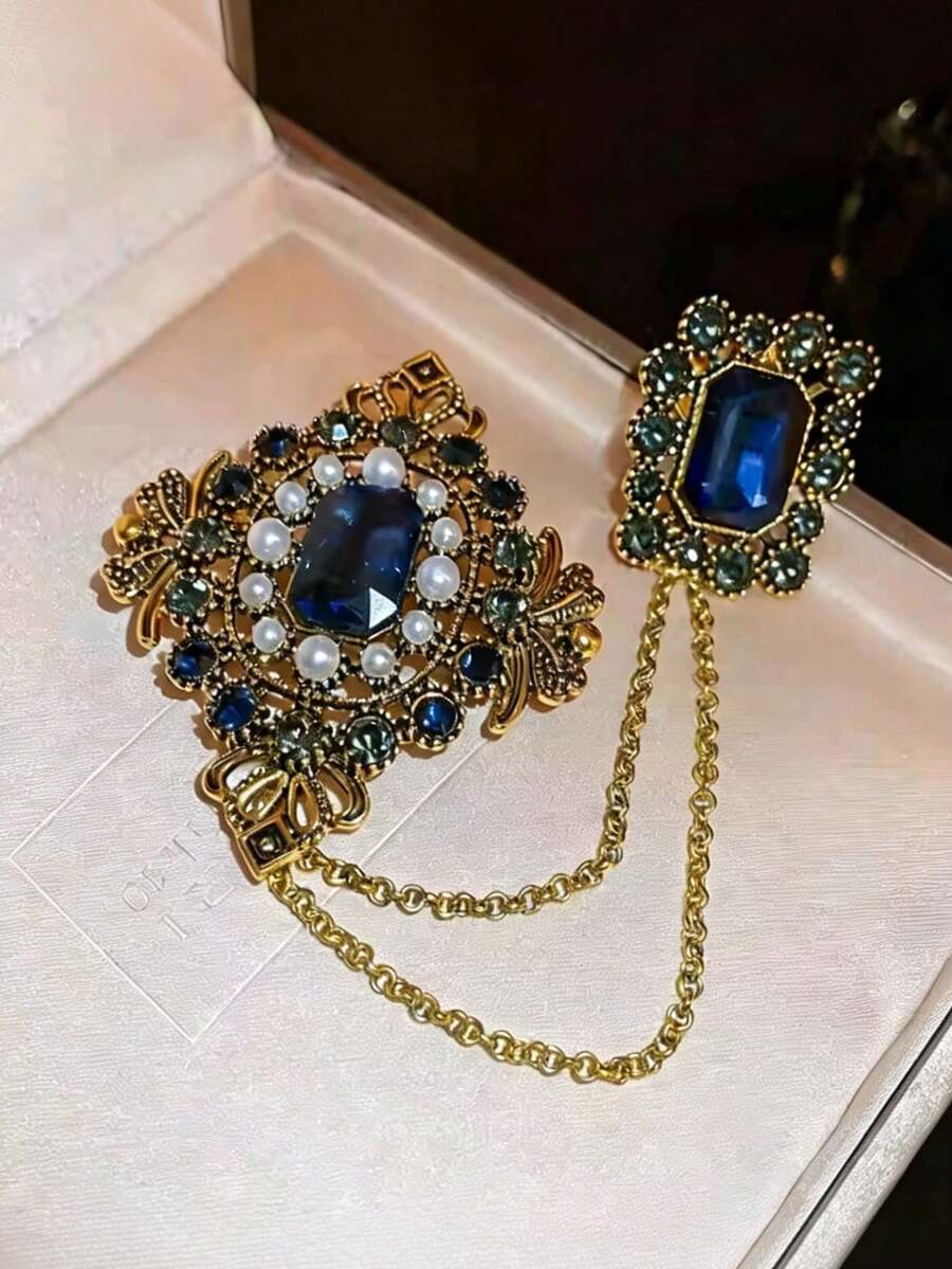 1 chiếc ghim cài áo tua rua dành cho nữ - Ghim cài cổ áo sơ mi/áo khoác bằng dây ngọc trai cổ điển, có thể cá nhân hóa - Món quà hoàn hảo - Nhiều màu - Xem 1