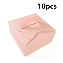 10 hộp quà tặng, hộp xách tay, hộp đựng kẹo, hộp quà giấy chắc chắn dùng cho tiệc sinh nhật, hộp đựng bánh ngọt cầm tay đơn giản màu đào, hộp quà tối giản màu trung tính, hộp quà vuông in họa tiết nhiều màu sắc trang nhã. - Xem 7