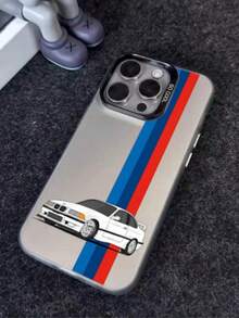 1pc New Handpainted Car Pattern Matte Anti-Fall Protective Phone Case, Compatible With IPhone 17 Pro Max/16 Pro Max/15 Pro Max/Plus/14 Plus/13 Pro Max 1/2 Pro Max/11 - Multicolor - View 3