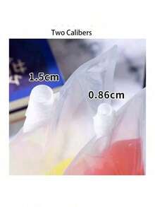 5/10/50pcs Disposable Transparent Stand-Up Pouches With Spout, Portable Drink Pouches For Music Festivals Outdoor, Hands-Free Leak-Proof Juice Bags - View 12