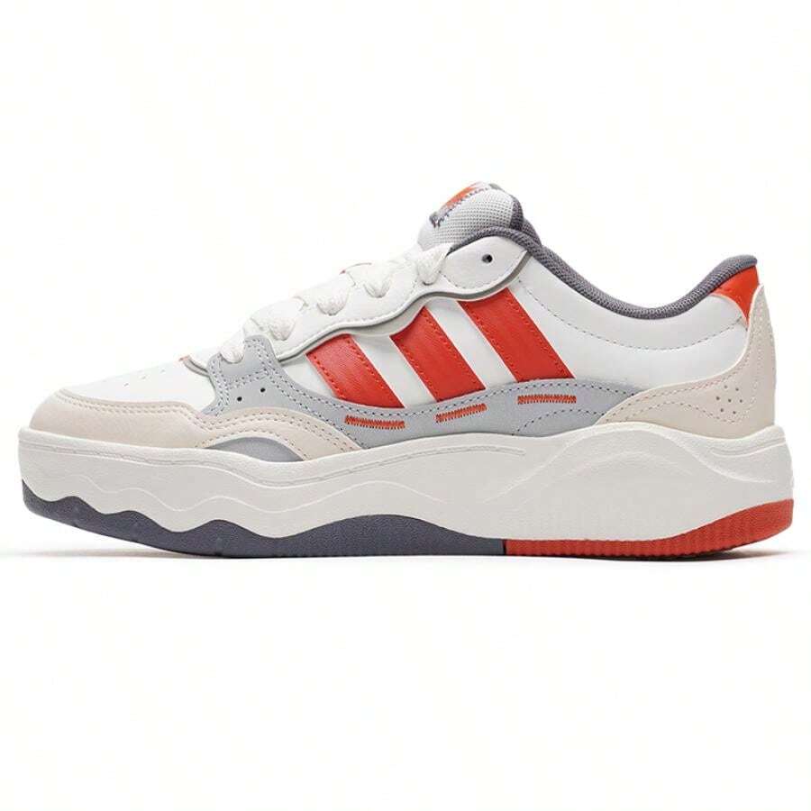 Adidas 2026 Lite Shuffle Comfortable Casual Sneakers, Low-Top Casual Sneakers For Daily Wear, Outdoor Sports, Lightweight And Fashionable Leisure Sneakers KH9027 - Bright White/Honor Amber/Shadow Gray - View 1