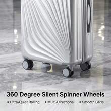 20/24/28英寸登机箱 轻便小巧旅行箱 360°多向轮 密码锁 24/28英寸托运行李箱（粉色） 拉杆箱 万向轮旅行箱 旅行行李 旅行包 大容量衣物收纳 商务旅行必备 度假必备 - 淺粉色 - 查看 7