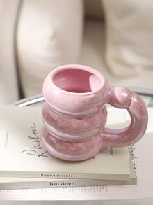 1个陶瓷杯，ins风黄紫色调，美观的拿铁杯，家用燕麦杯和茶杯，实用的办公室早餐牛奶杯，日常水杯和果汁杯，节日礼物，送给朋友、男女朋友、家人的礼物，趣味生日/节日礼物 - 彩色 - 查看 13