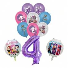 Bộ trang trí tiệc sinh nhật chủ đề nhạc disco cho bé gái, bóng bay trang trí bằng cao su, bóng bay số, đồ dùng trang trí tiệc mừng em bé chào đời, quà tặng, đồ chơi. - Bộ bóng bay - Xem 21