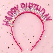 Happy Birthday Party Celebration Rhinestone & Tassel Headband For Women - Multicolor - View 8