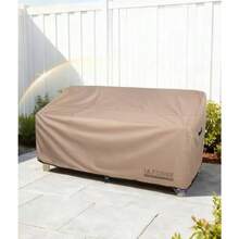 ULTCOVER - Funda para sofá de patio 74 x 35 x 35 x 35 pulgadas impermeable para exteriores 3 plazas - Marrón - Ver 7