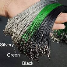 Avlcoaky 200支装带转环和扣环的钓鱼前导线不锈钢钓鱼前导线 - 彩色 - 查看 6