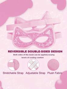 1pc Gel Pad & Plush Lining Cooling Eye Mask, Relieves Eye Puffiness, Headache, Migraine, Reduces Stress, Cold Compress Eye Mask - Multicolor - View 3