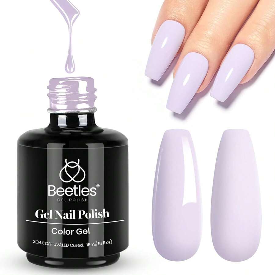 Beetles White Gel Nail Polish -1PC 15ml White Spring Colors Gel Polish - Màu Lilac Tím - Xem 1
